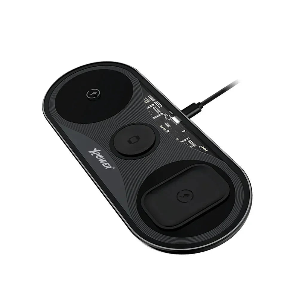XPower 15W Wireless Charging Pad - Black - Tashqila XPower 15W Wireless Charging Pad - Black - Tashqila